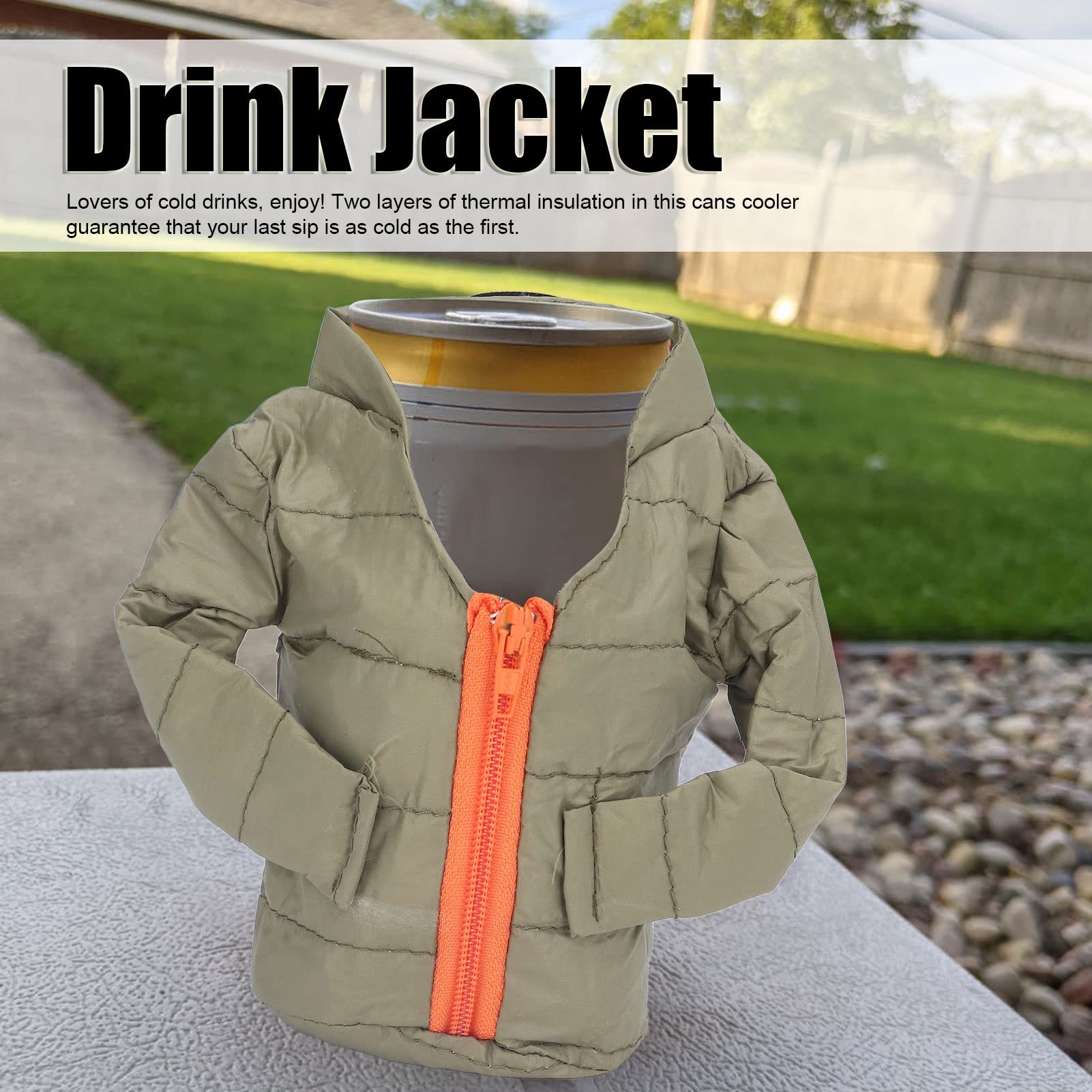 ciciglow Beverage Jacket, Insulated Beer Bottle Holder Soda Drink Beer Can Colder Sleeve for 12oz Cans - Image 2