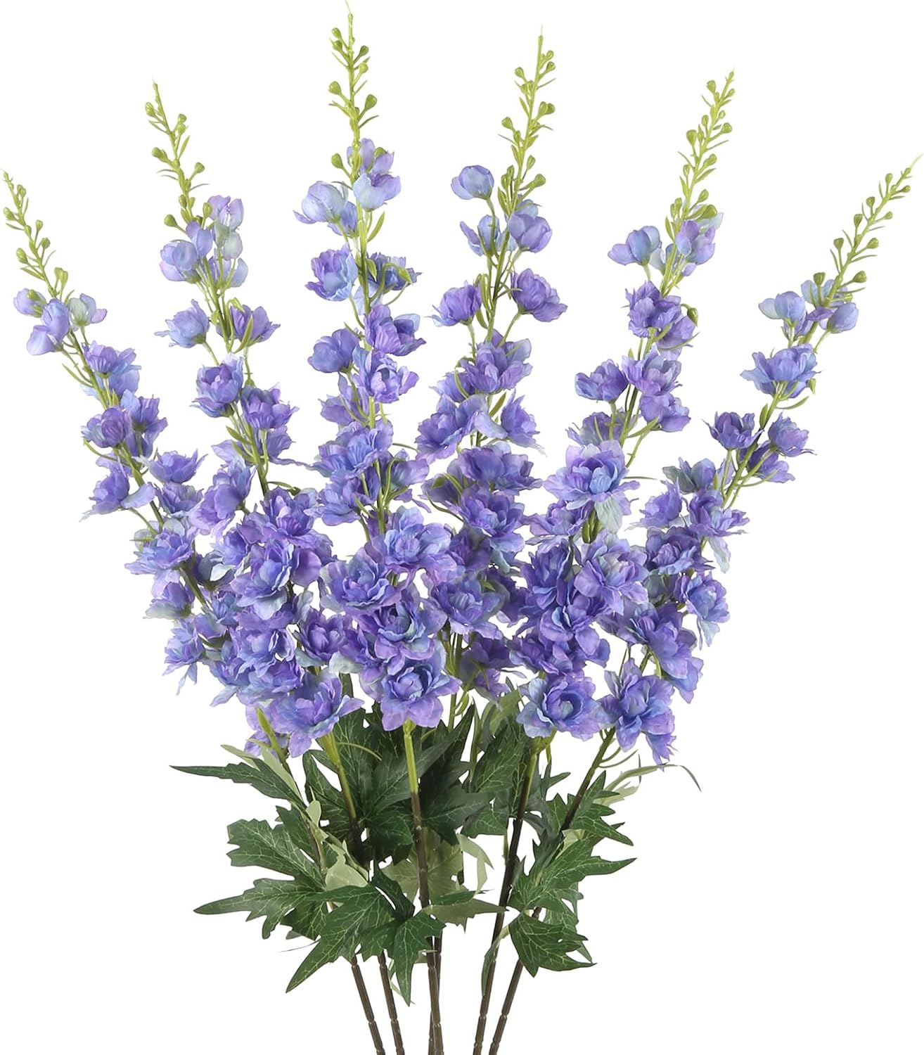 Delphinium Silk Flowers 6PCS 40.55" Delphinium Artificial Flowers Long Stem Larkspur Snapdragon for Tall Vase for Home Centerpiece Wedding Table Decor(Violet Blue)