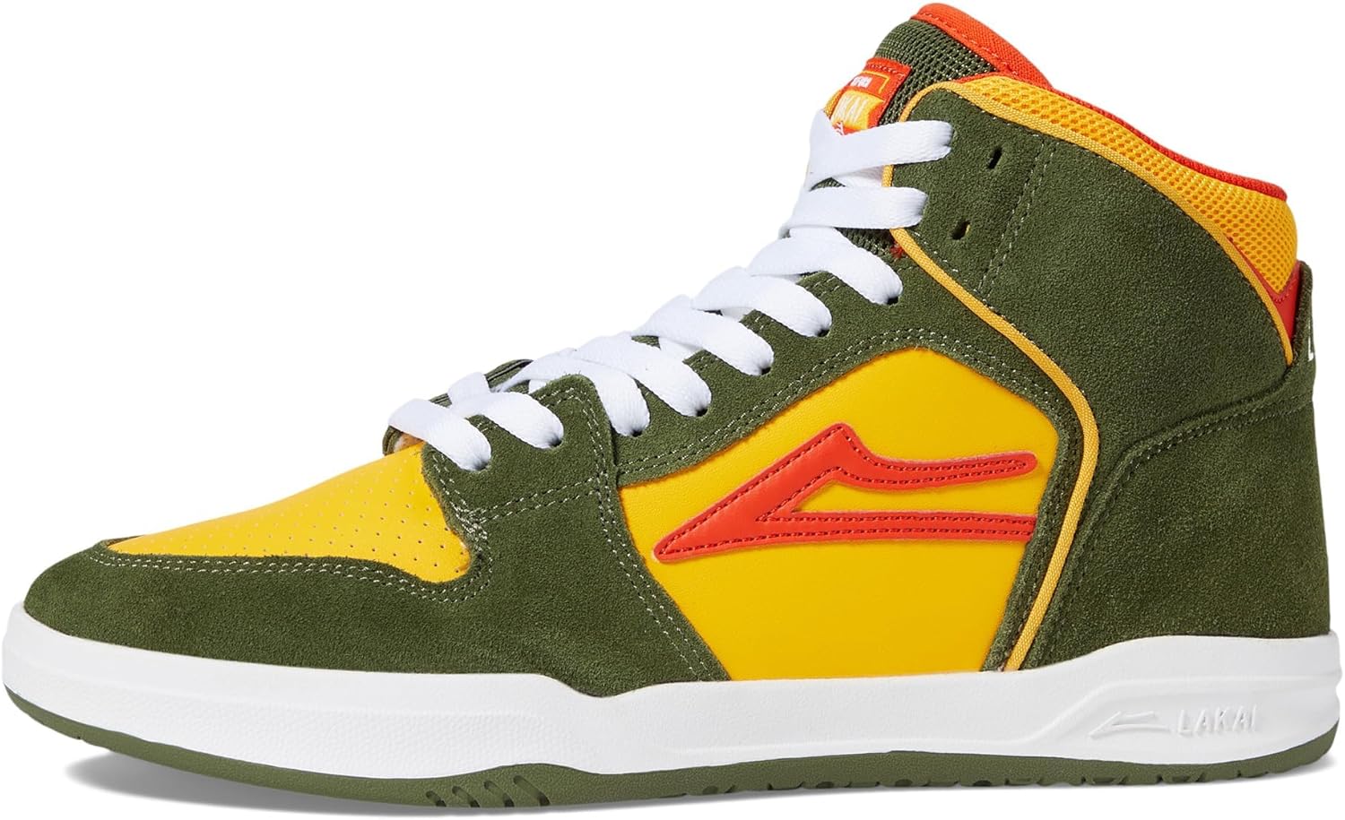 Lakai Men's Telford Skate Shoes, Olive/Yellow Suede, 8.5