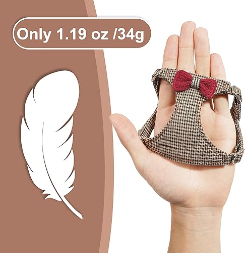 Miniatura 7 de Arnés sin tirones para perro, con correa multifunción, pechera ligera, suave y ajustable para mascota, no ahorca, chaleco a prueba de escape, marrón