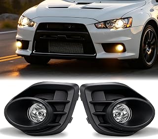Fog Lights Compatible with 2016 2017 Mitsubishi Lancer Front Bumper Lamps