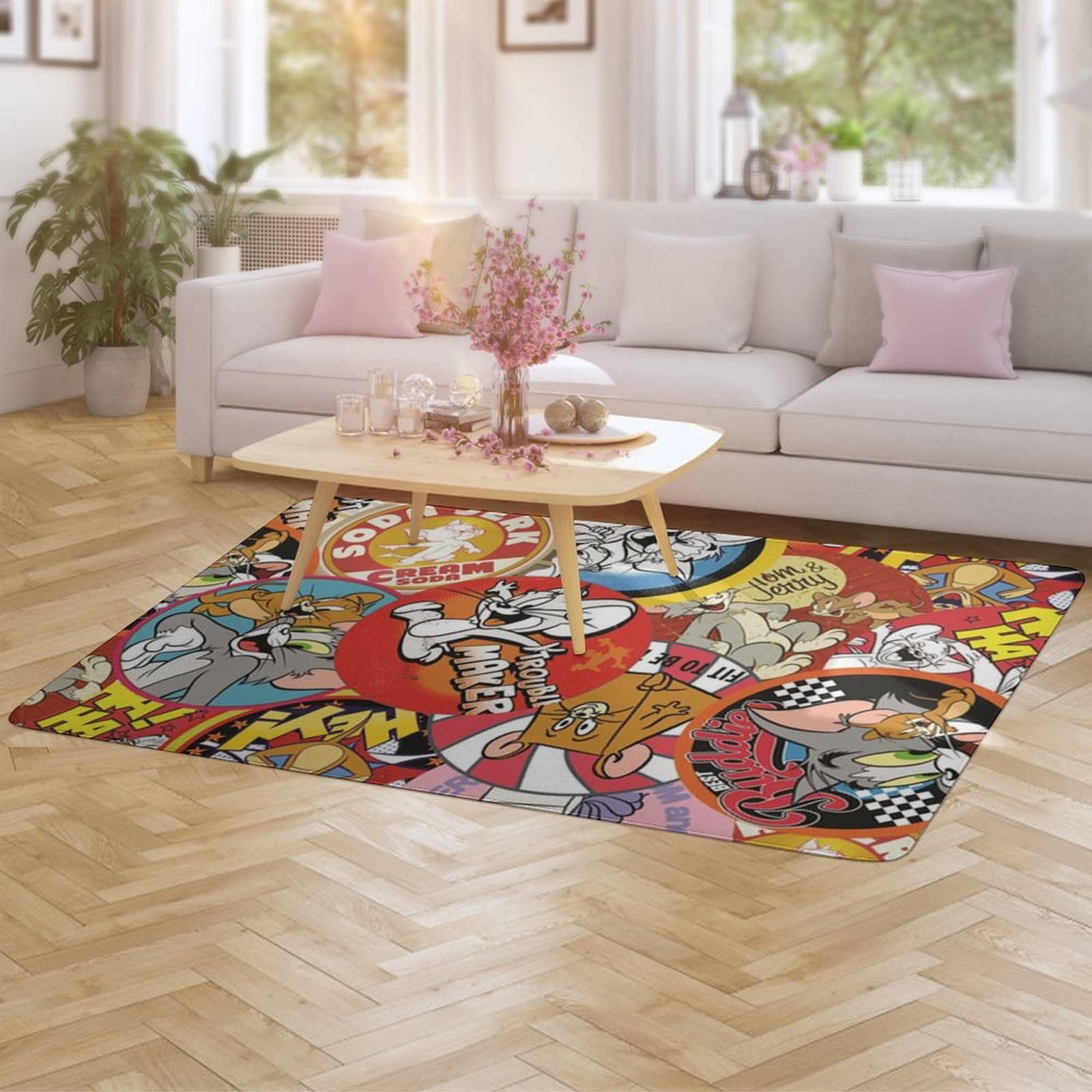 Amazon | トムとジェリー カーペット おしゃれ ラグマット 人気 ラグ