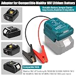 Adaptateur de démarrage de Jumper de voiture pour Makita 18V Batterie, 11AWG Câble Convertir en Jumper Starter Automotive Booster, Kit de saut Câble pour batterie de voiture (NO Batterie)