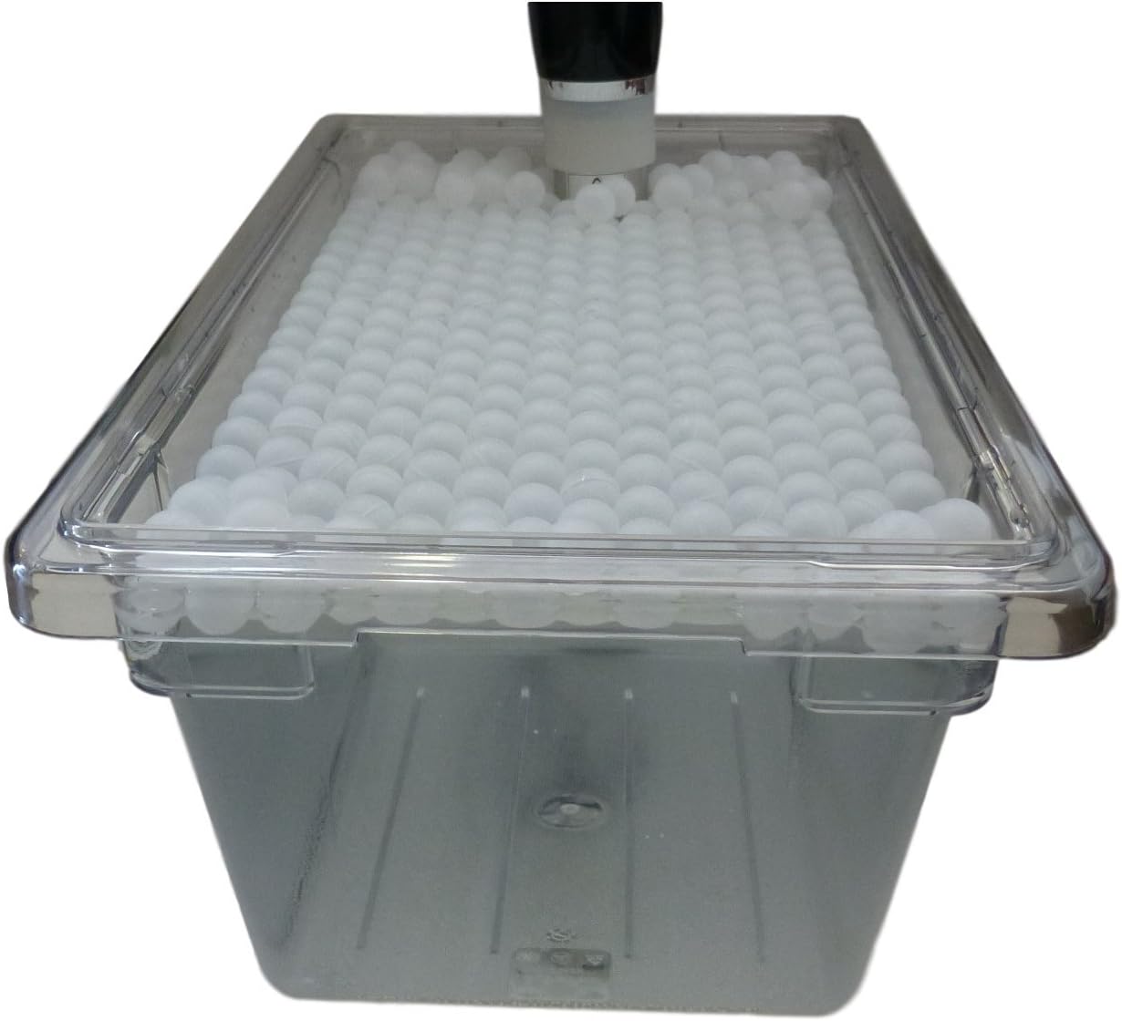 Sous Vide Container 4.75 Gal. (19 qt) and Floating Ball Cover Kit Bundle (Large)