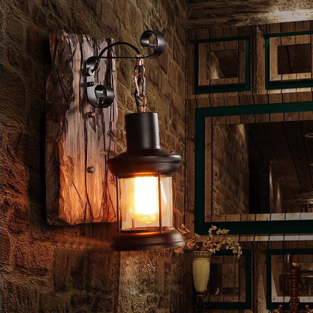 Applique Murale Rétro Bois Abat-Jour En Bambou Lampes Rustiques Salon EZ7 Appliques Murales Chambre À Coucher Vintage Antique LED Suspension Suspendue Nostalgie Intérieur Loft Design Luminaire