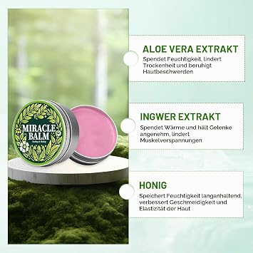 Miracle Balm Soothing Joint Cream for Back Hands & Feet Natural Ingredients for Relaxation & Comfort