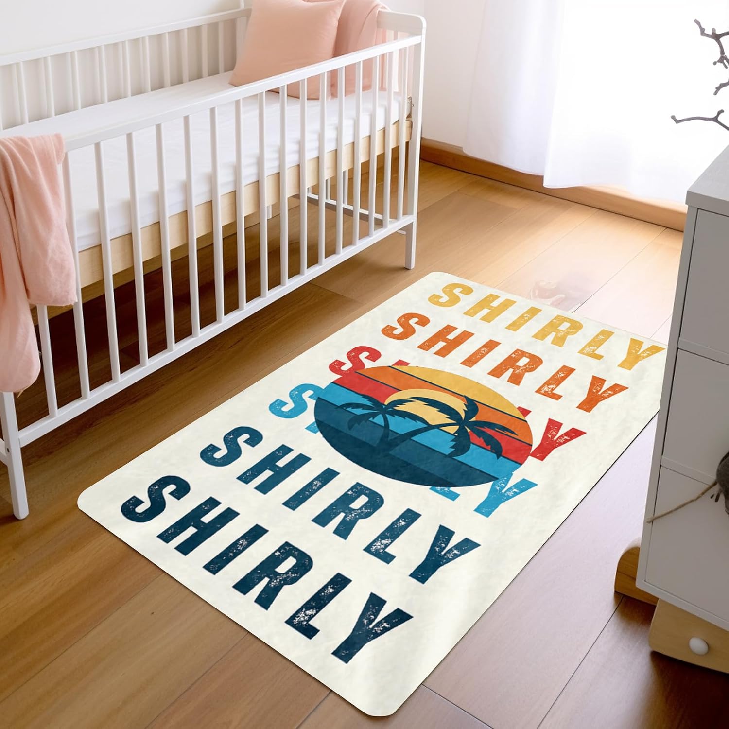 Custom Baby Rug Playing Mat Crawling Rug Personalized Bedroom Decoration Floor Area Rugs Nursery Mats for Baby Girl Boy Unisex Toddlers Seaside Sunset(40"x60")