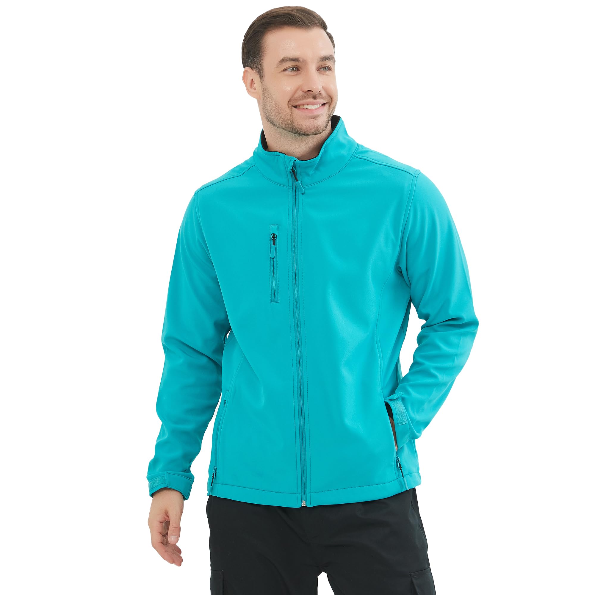 MISEMIYA - Profesjonalna męska kurtka softshell softshell zimowa 6731, Turkusowy, M