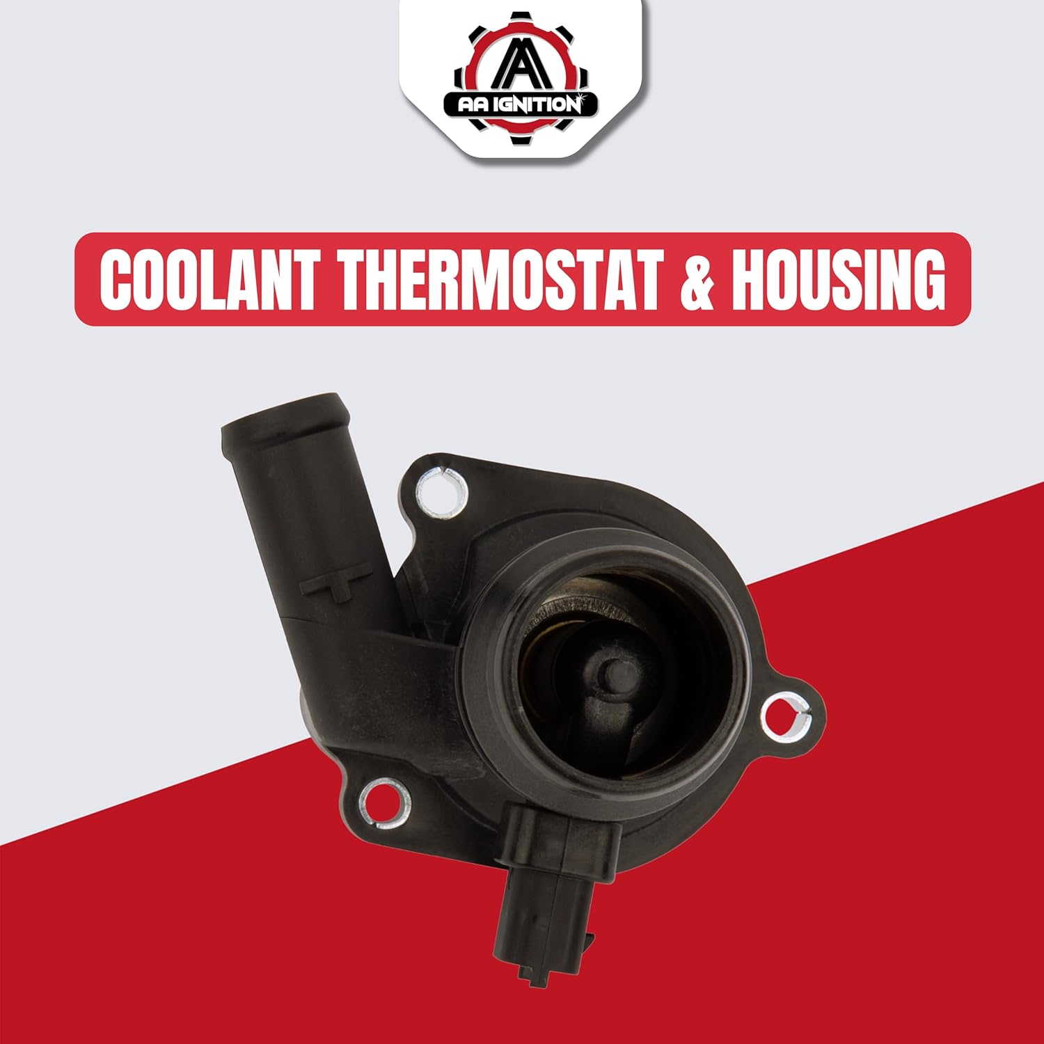 Engine Coolant Thermostat with Sensor- Compatible with Buick & Chevy 1.4L - 2011-2021 - Encore, Cruze, Cruze Limited, Sonic, Trax - Replaces 131-180, 55565336, 55579010, 55593034, 902-808, 730-221