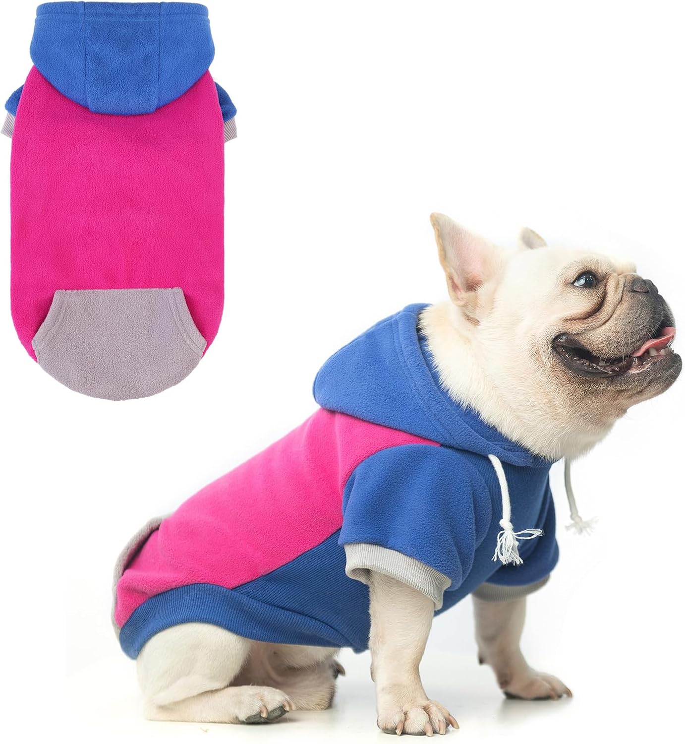 BEAUTYZOO Fleece Dog Hoodie Sweatershirt with Pocket and