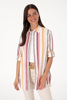 U.S. Polo Assn. Kadın Plum Gömlek Desenli 50315561-VR177