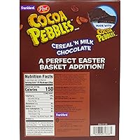 Vista 5 de Cocoa Pebbles - Barra de caramelo de Pascua en forma de conejo, barra de chocolate con leche y cereales de conejo sólido, relleno de cesta