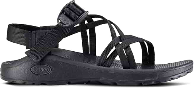 Amazon.com | Chaco ZX/1 Dual Strap Cloud Sandal Women Solid Black