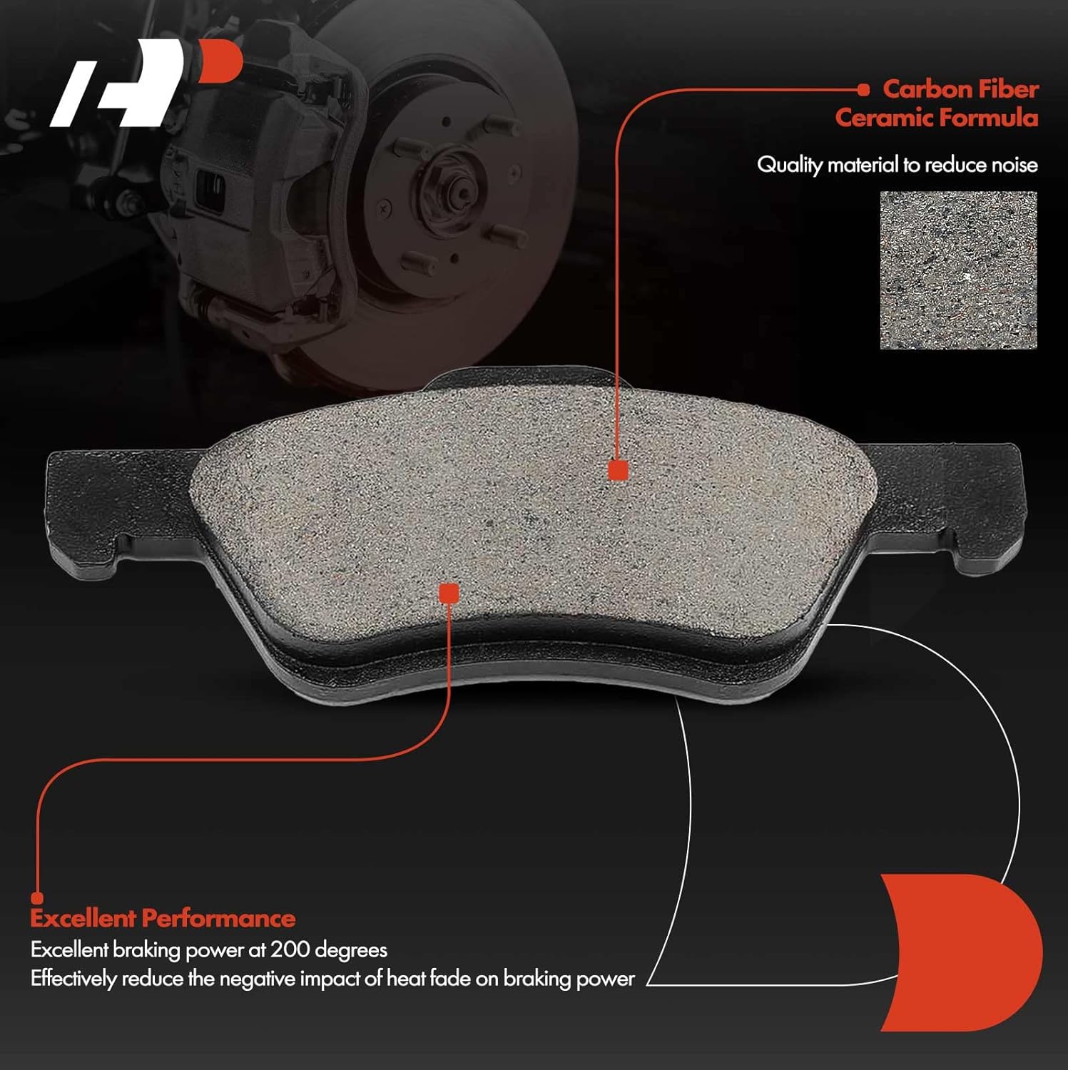 A-Premium 11.92 inch (302.8mm) Front Vented Disc Brake Rotors + Ceramic Pads kit Compatible with Select Ford, Mazda and Mercury Models - Escape 2005-2010/2012, Mariner 2005-2010, Tribute