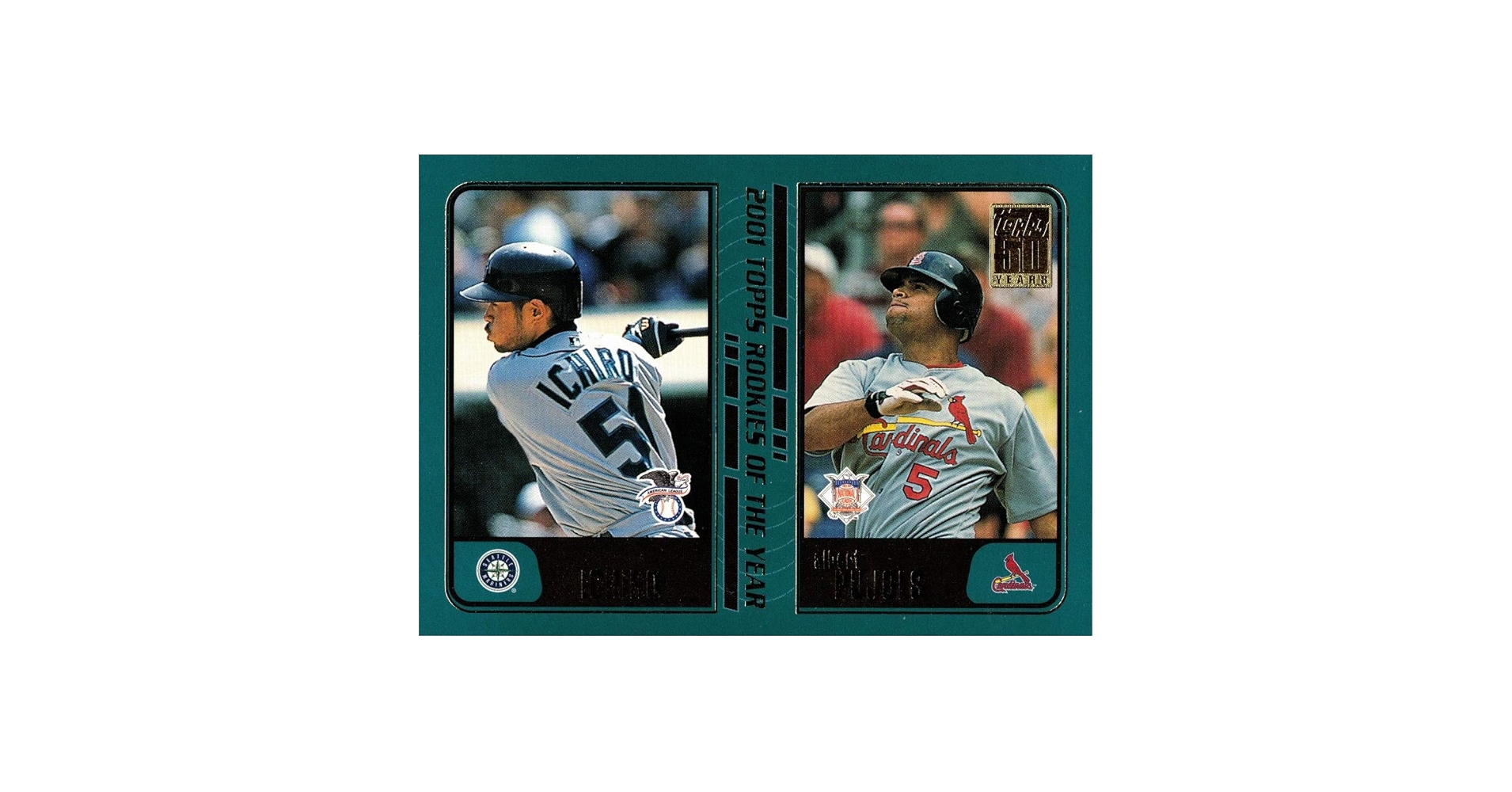 その他 MLB ichiro&pujols rookiecard !!!!!chrome Albert Pujols & Ichiro Suzuki Autographed 2001 Topps Chrome