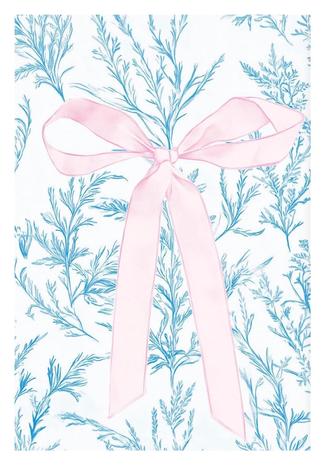 Cuadro abstracto de lazos en acuarela azul y rosa para decorar tu salón moderno de forma elegante