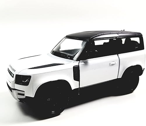 Kinsmart Land Rover Defender 90 Eggshell Blanco 136 Escala Diecast SUV PEQUEÑO