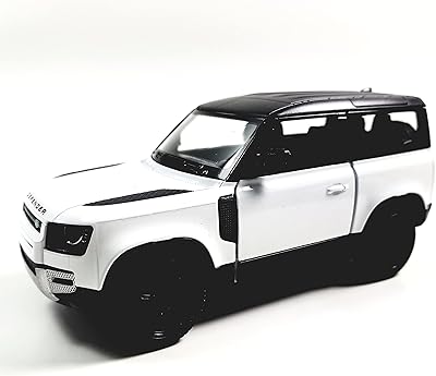 Kinsmart Land Rover Defender 90 Eggshell White 136 Scale Diecast SUV,SMALL