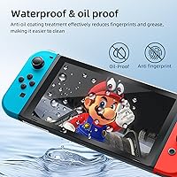 Vista 5 de Paquete de 2 protectores de pantalla de vidrio templado con borde negro para Switch Model 2017 [6.2 pulgadas], transparente HD, antiarañazos