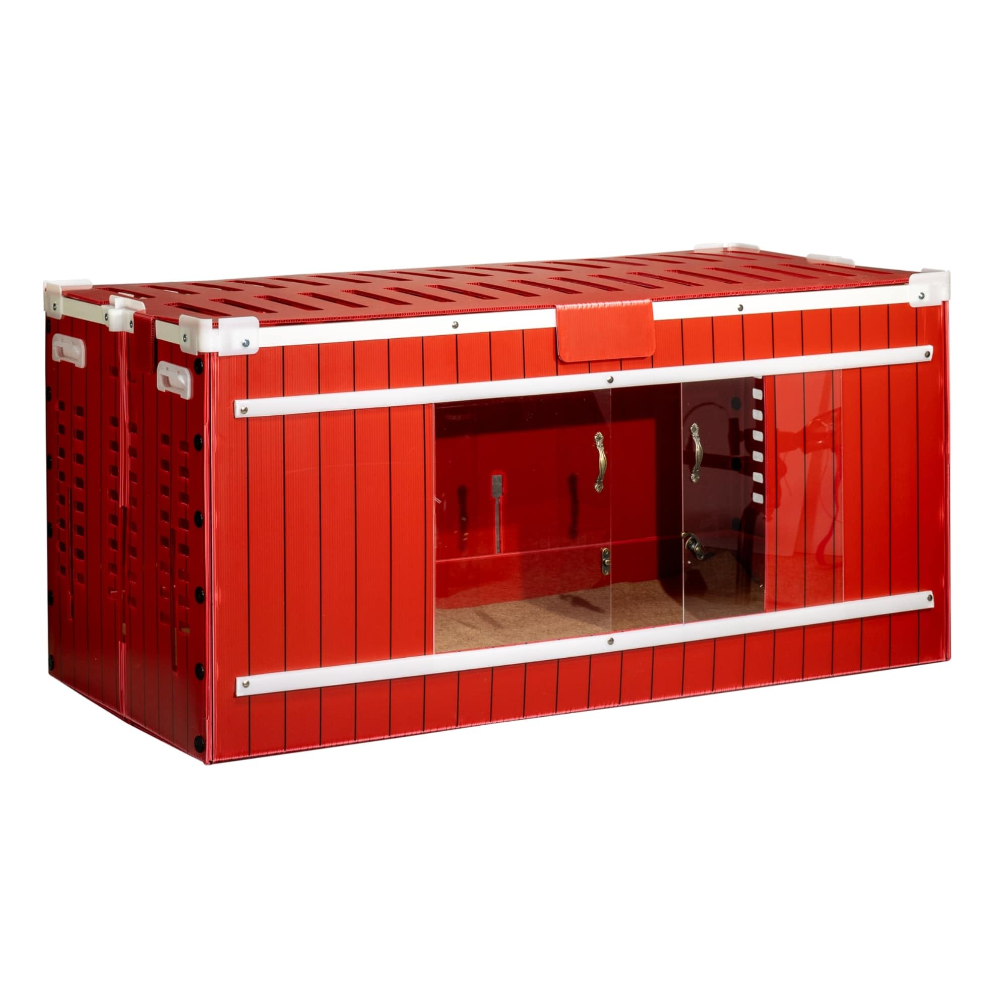 RentACoop Big Red Barn Folding Chick Brooder With Jute Liner Pad