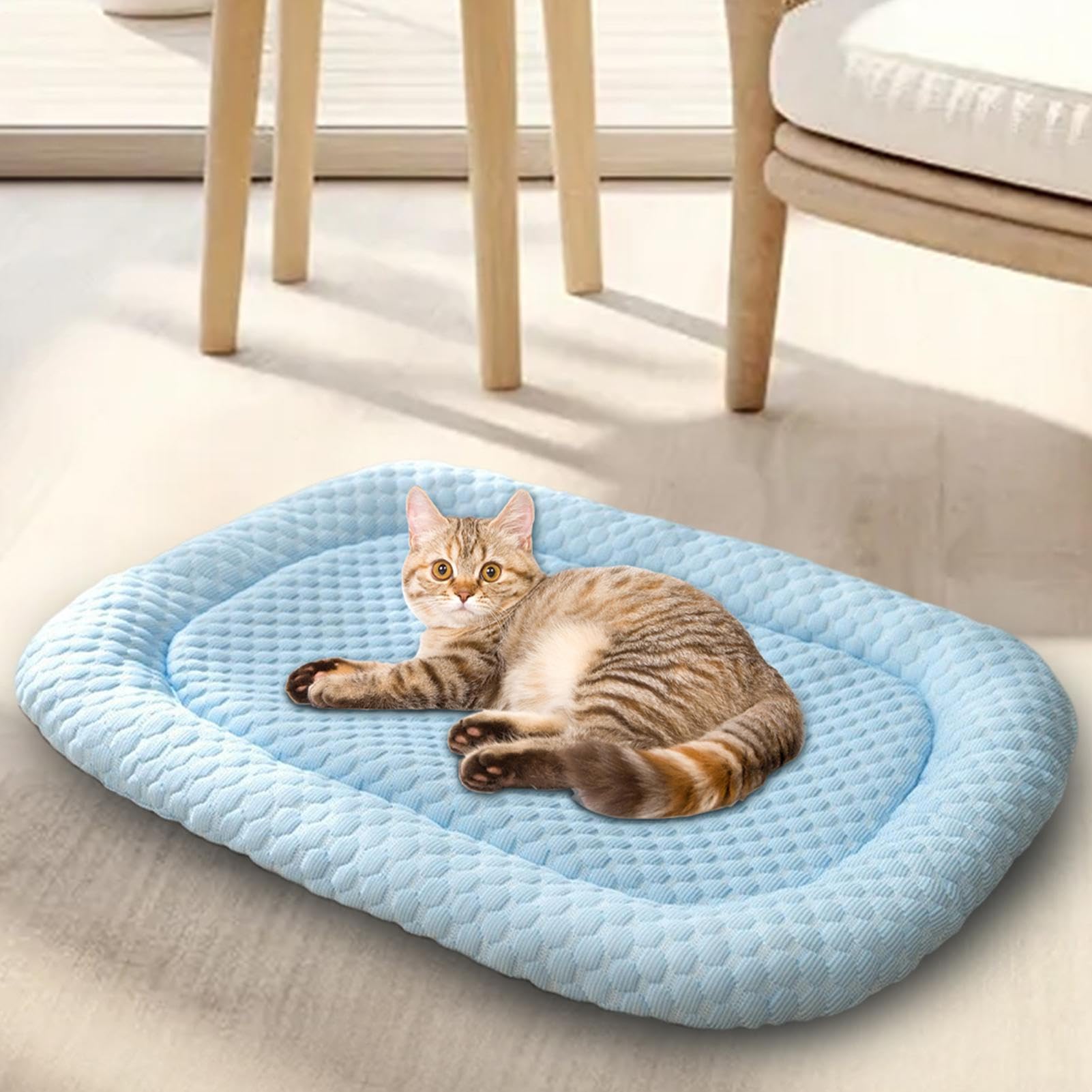 de gato, perros frescos de la alfombra Camas de enfriamiento de perros con | Manta para mascotas resistente a las manchas para días calurosos, y transpirable y cómodo cojín de d