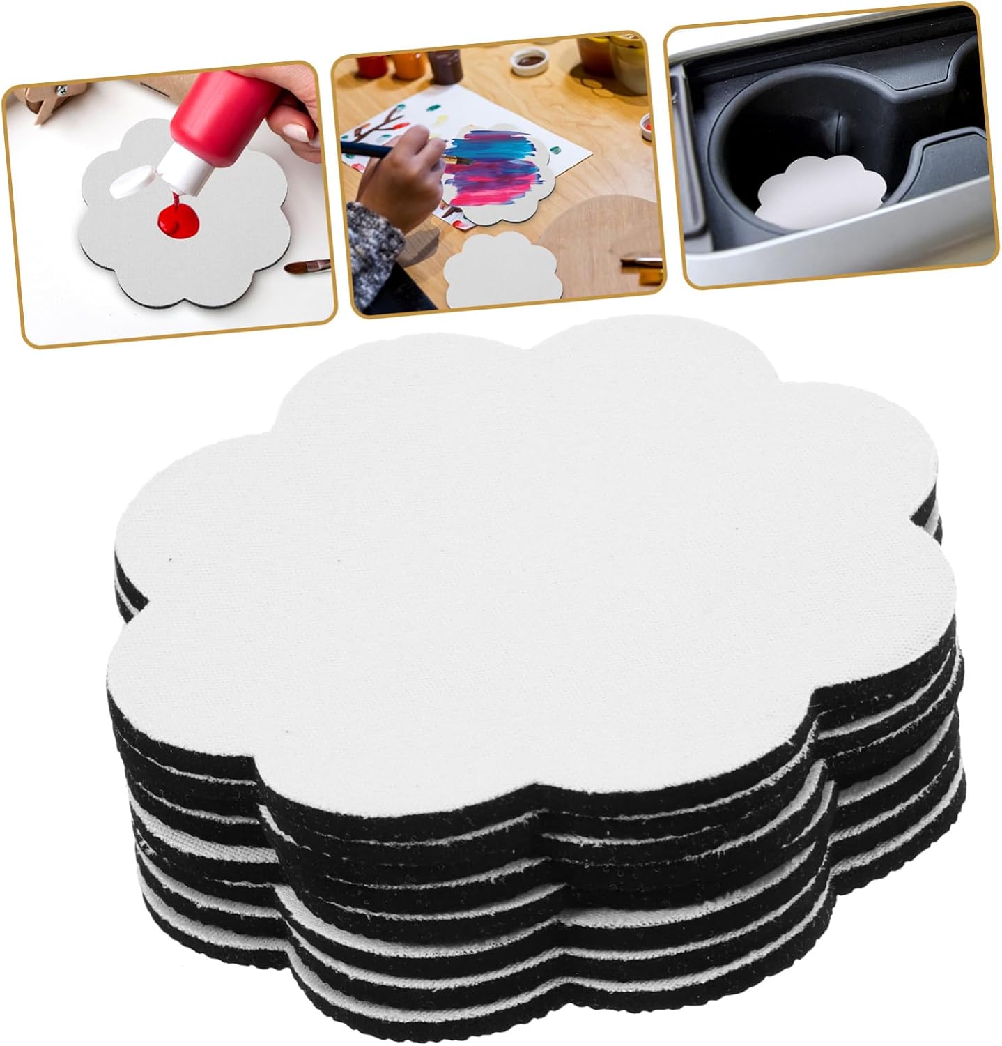 30pcs Heat Sublimation Cup Mats Blank for Design Drink Pads for Cars Kitchens and Cafes for