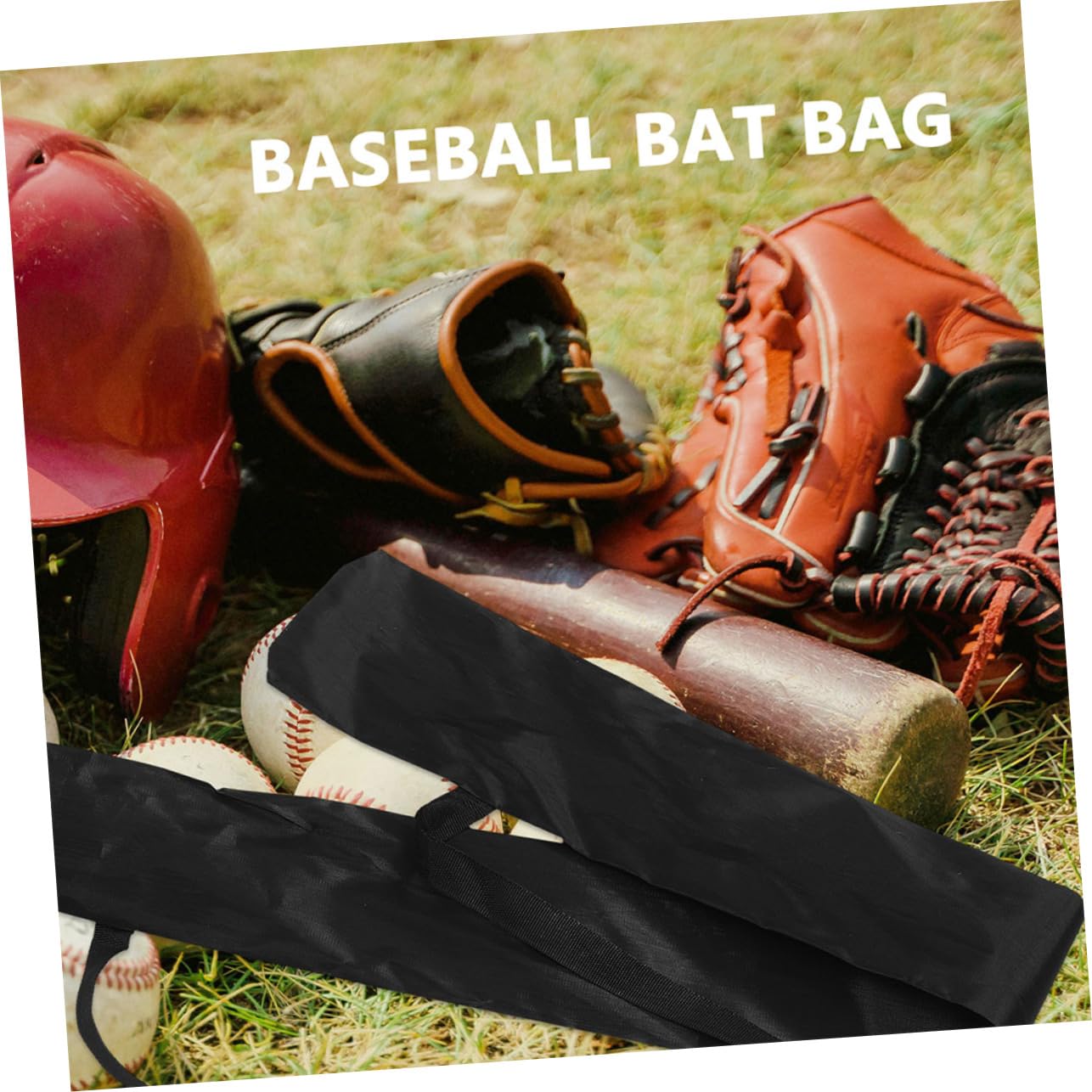 SUPVOX 2pcs Baseball Bat Storage Bag Ball Bag Pouch Small Adult Carrier Youth Sports Padded Carry Strap Foam Bags Accessory Holder Baseball Bat Bag Large Bat Black Oxford Cloth