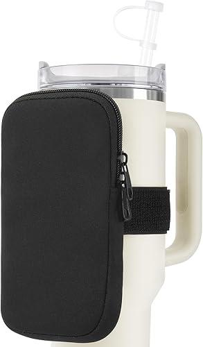 Bolsa para botella de agua para Stanley, accesorios de vaso de gimnasio para mujer, compatible con Stanley Quencher Adventure de 40 onzas e IceFlow