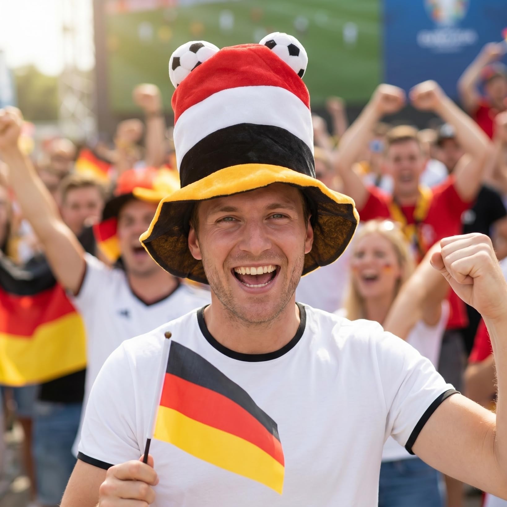 BESPORTBLE Sombrero decorativo para fiestas de fútbol, sombrero de carnaval, para adultos y adolescentes, como accesorio para fotos para juegos de fútbol, festivales, fiestas de cumpleaños, unisex