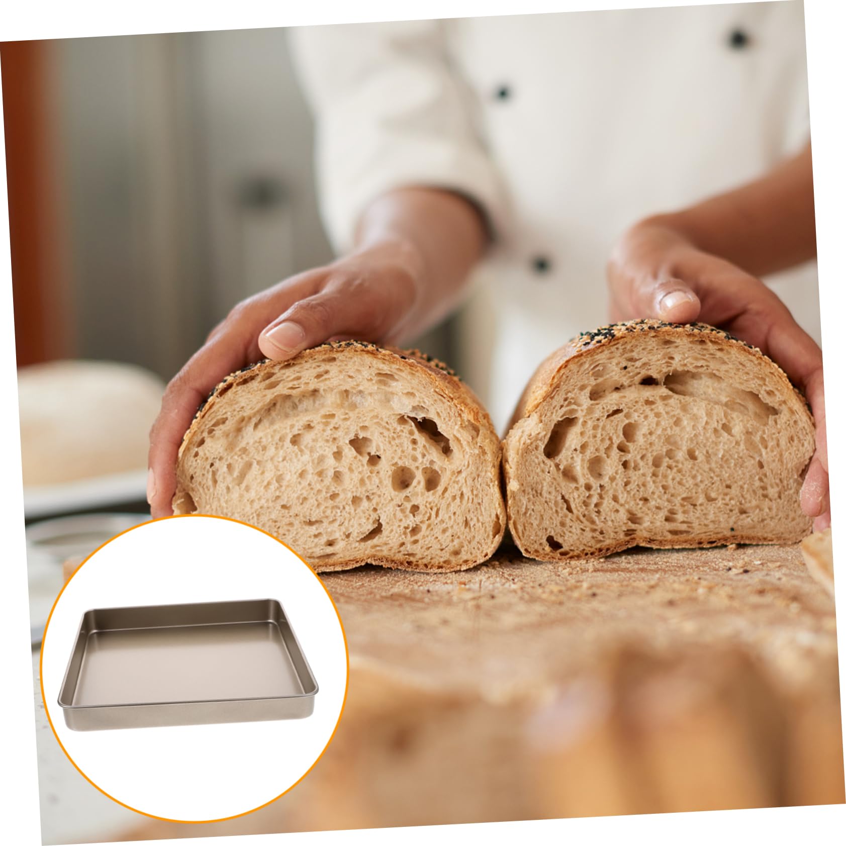 OFFSCH Professional Nonstick Baking Pan Square Pan for Baking Cookie Cake Easy to Clean