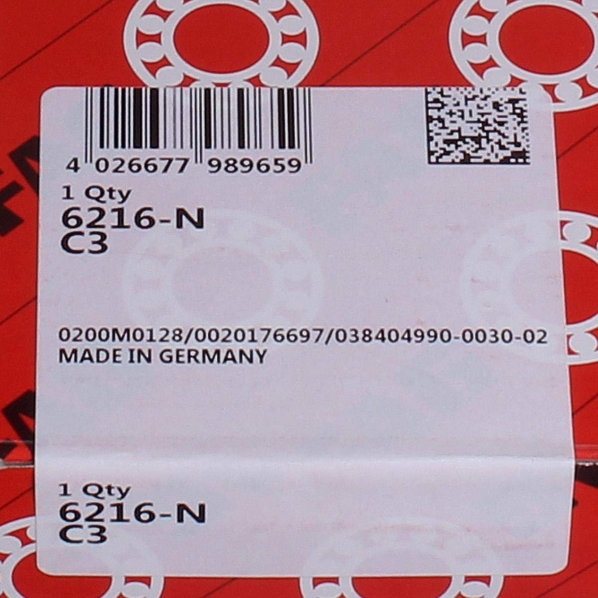 6216-N-C3 FAG Rodamiento de bolas cojinete 80,00x140,00x26,00mm