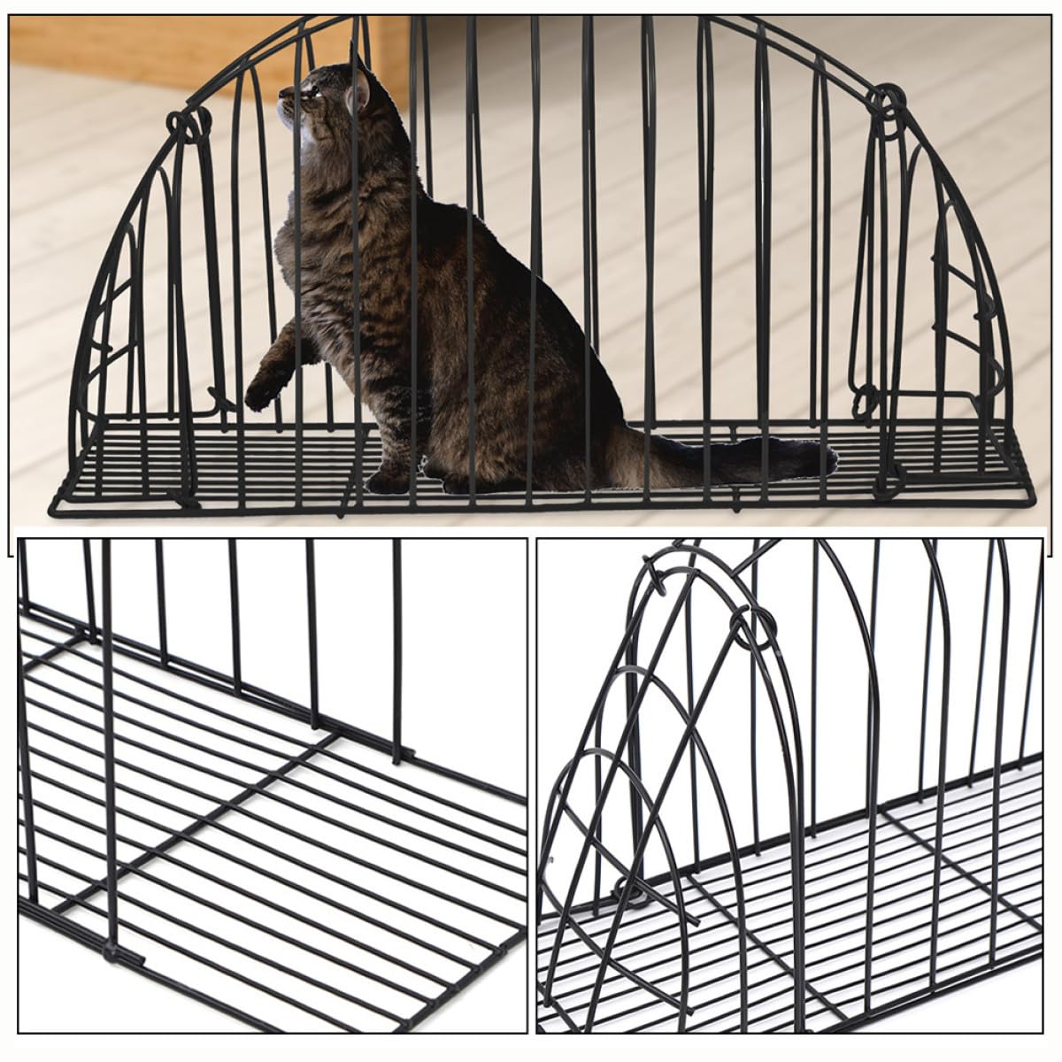 Mipcase Kratzfester Haustierbadekäfig aus Edelstahl Verschleißfest und Robust Praktischer Duschkäfig für Katzen und Haustiere zur Sicheren Pflege