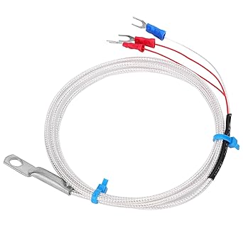 Temperature Sensor, Simple Structure Convenient Anti - Interference Sensitive Temperature Sensor Probe for Worker for Power Plant Sewage Treatment Plant(5m)