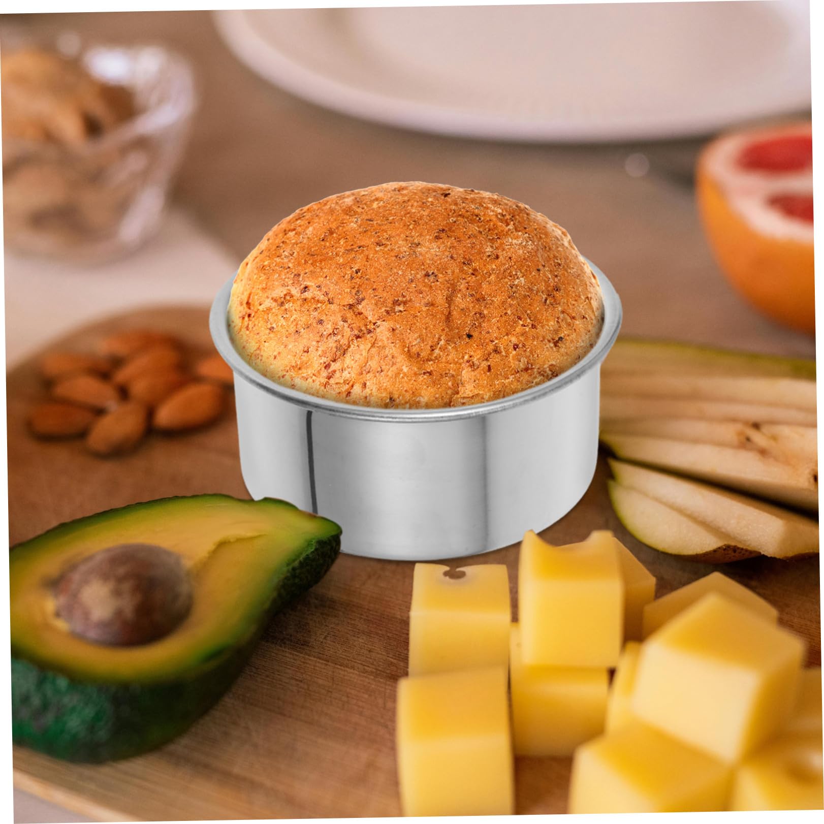 Mipcase 3 Moldes Desmontables Redondos Fáciles de Limpiar y Desmoldar de Acero Inoxidable para Tartas Ideales para Cocinas en Casa y Cafés