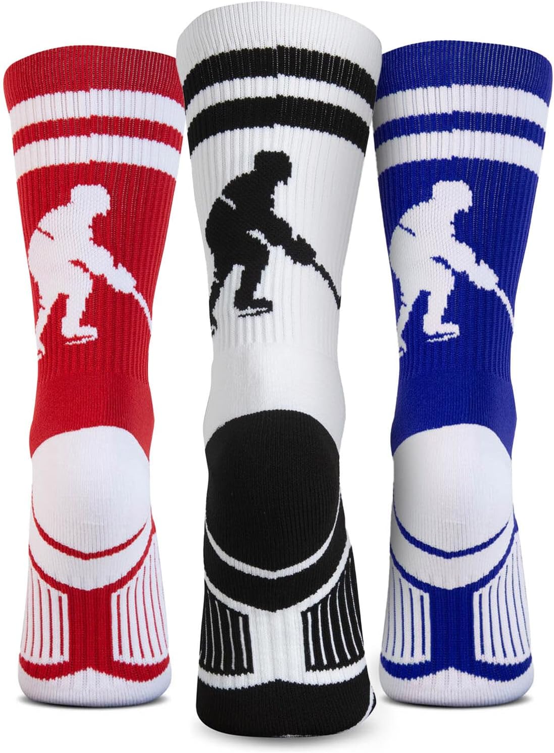 ChalkTalkSPORTS Hockey Performance Crew Socks - Youth & Adult - Multiple Colors - Mid-Calf Socks
