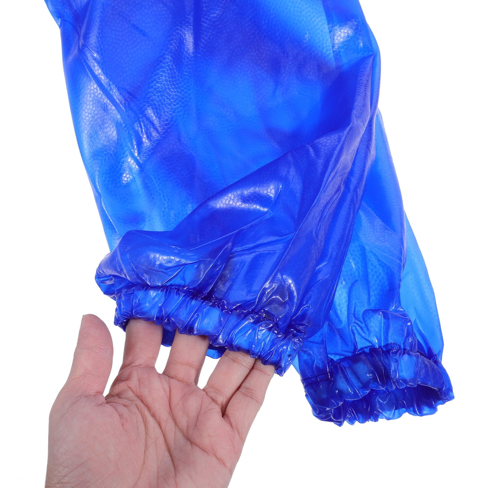 Zerodeko Ölbeständige Pvc Arbeitskleidung für Männer und Frauen mit Langen Ärmeln Dicke Transparente Schutzschürze für Aquatische Arbeitsumgebungen in Blau, Größe L