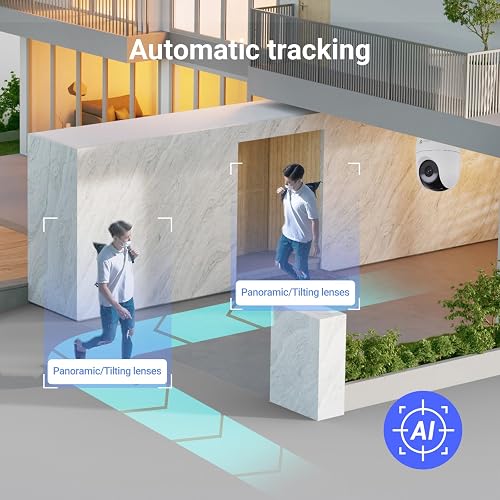 EZVIZ CB8 Lite 2K+ Telecamera WiFi Esterno con Pannello Solare, PTZ 360° AOV, Rilevamento di Persone/Veicoli, Audio Bidirezionale, Visione Notturna a Colori, Difesa Attiva - 6