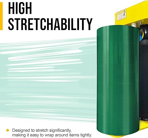 Miniatura 4 de 8NET - Envoltura elástica resistente de 20 pulgadas x 5000 pies, calibre 80, película retráctil de plástico verde, caja de 1 rollo