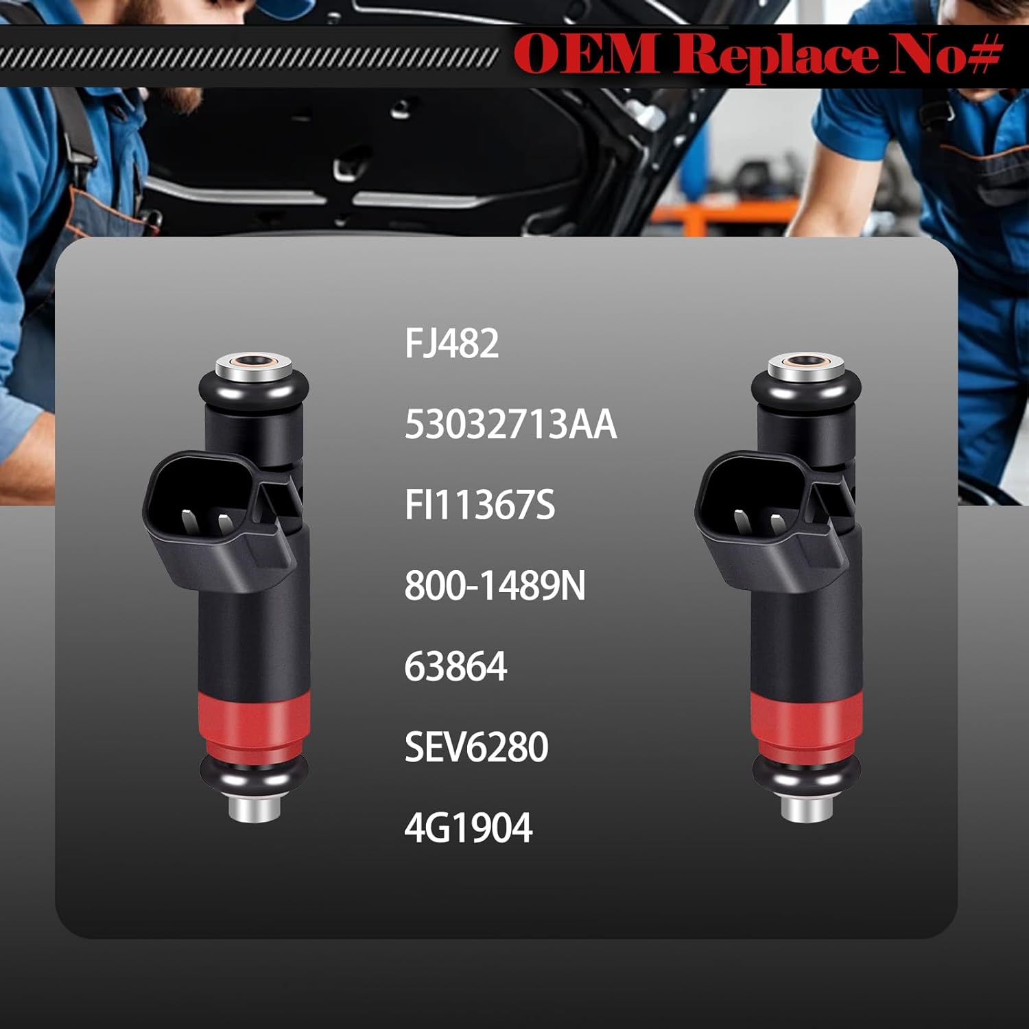 Fuel Injectors FJ482 Set of 8 Compatible with Dodge Durango 2004-2009,for Ram 1500/Ram 2500/Ram 3500 2004-2008 5.7L Replace No# 53032713AA 800-1489N