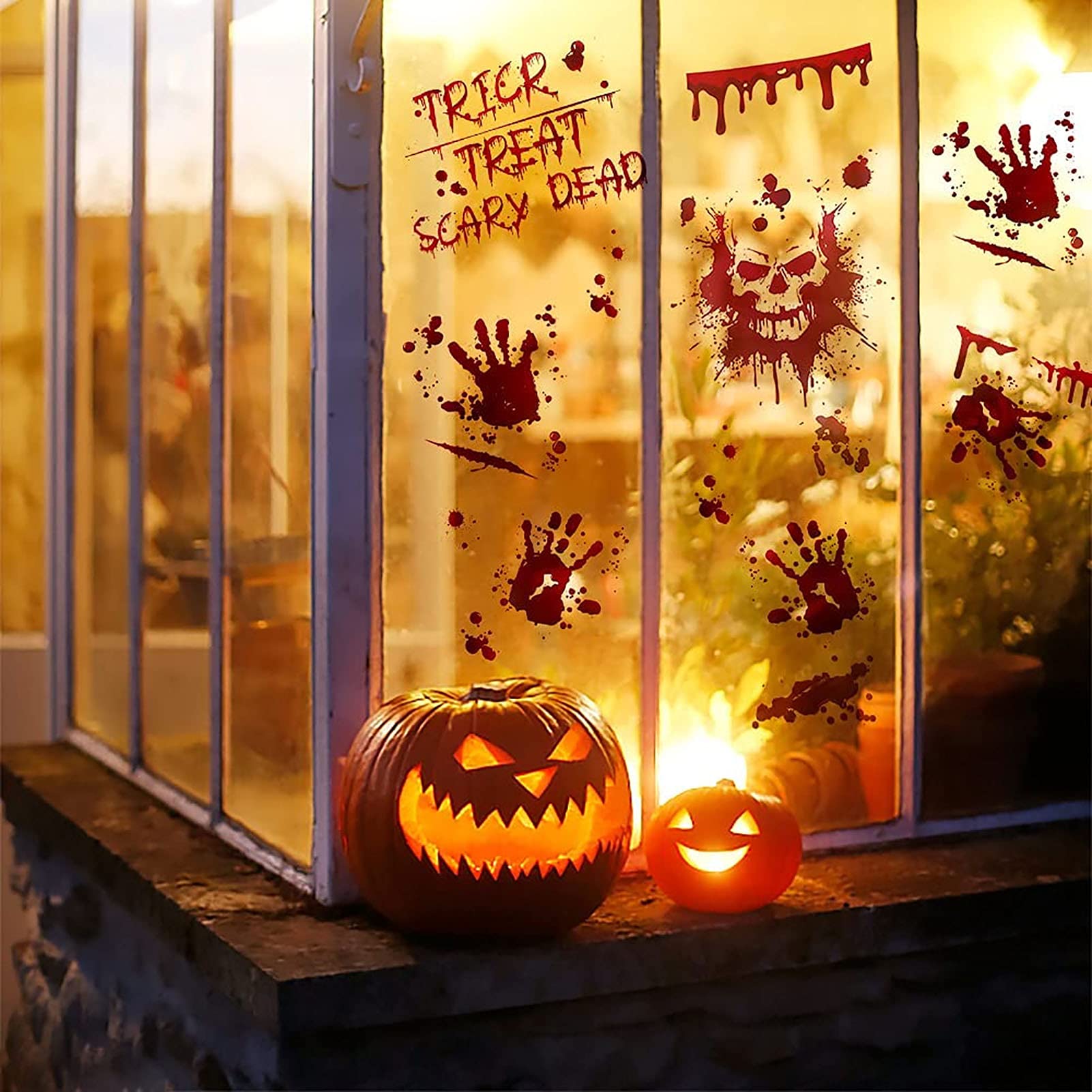 MSQ Halloween Décoration Halloween Autocollant pour Halloween Décoration