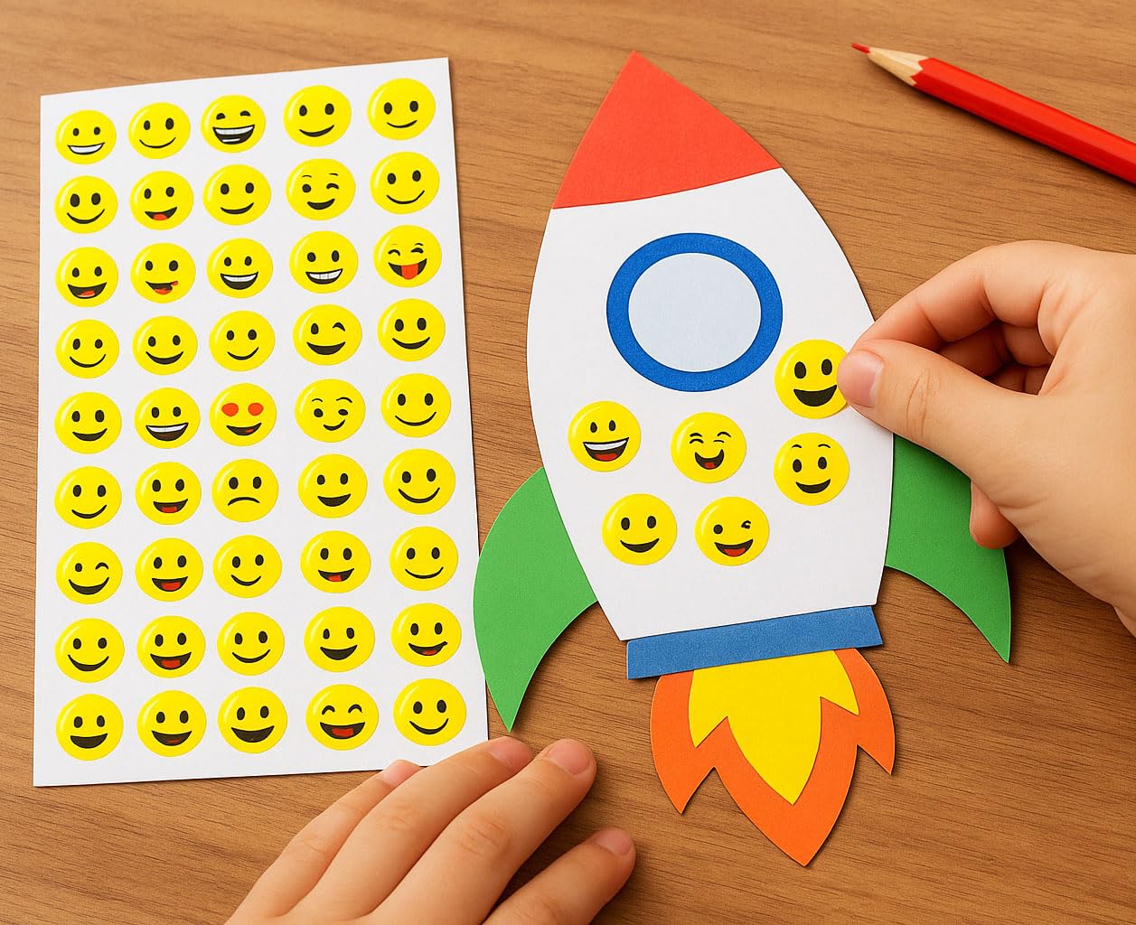 BITONA® 2 Packet Mixed Emoji Sticker for Art and Craft or