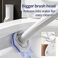 Vista 6 de Hohoky 80Pcs Toilet Wand Refills for Disposable Toilet Bowl Brush Scrubber Cleaner Refill Pads,Toilet Brush Replacement Compatible Heads with Most