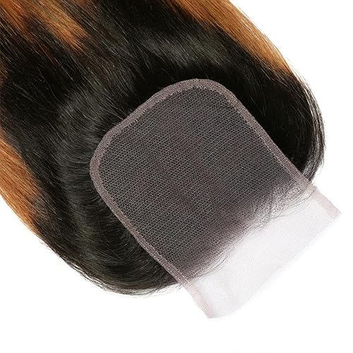 Miniatura 7 de Beauty Forever #FB30 - Cierre de encaje brasileño lacio con cierre de encaje 4x4, parte libre, encaje marrón, 18 pulgadas sin procesar, cabello