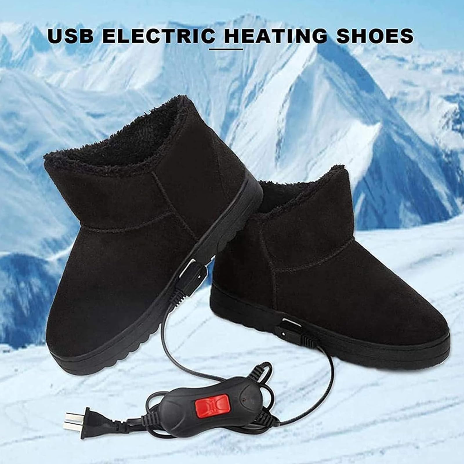 Scaldapiedi Elettrico Riscaldato Uomini E Donne USB Riscaldamento Pantofole in Peluche Scaldapiedi Invernale di Artefatti Pantofole Riscaldate Adatto per Uso Interno,A,38/40