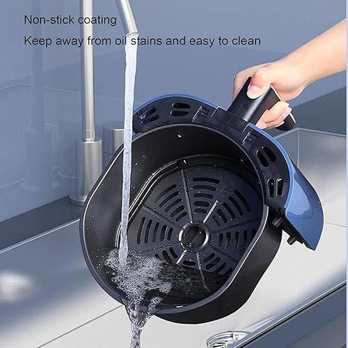 Miniatura 6 de Freidora de aire de alta capacidad de 4.5 L con varilla deslizante + perilla temporizador de 60 minutos para cocinar saludable sin aceite o bajo en