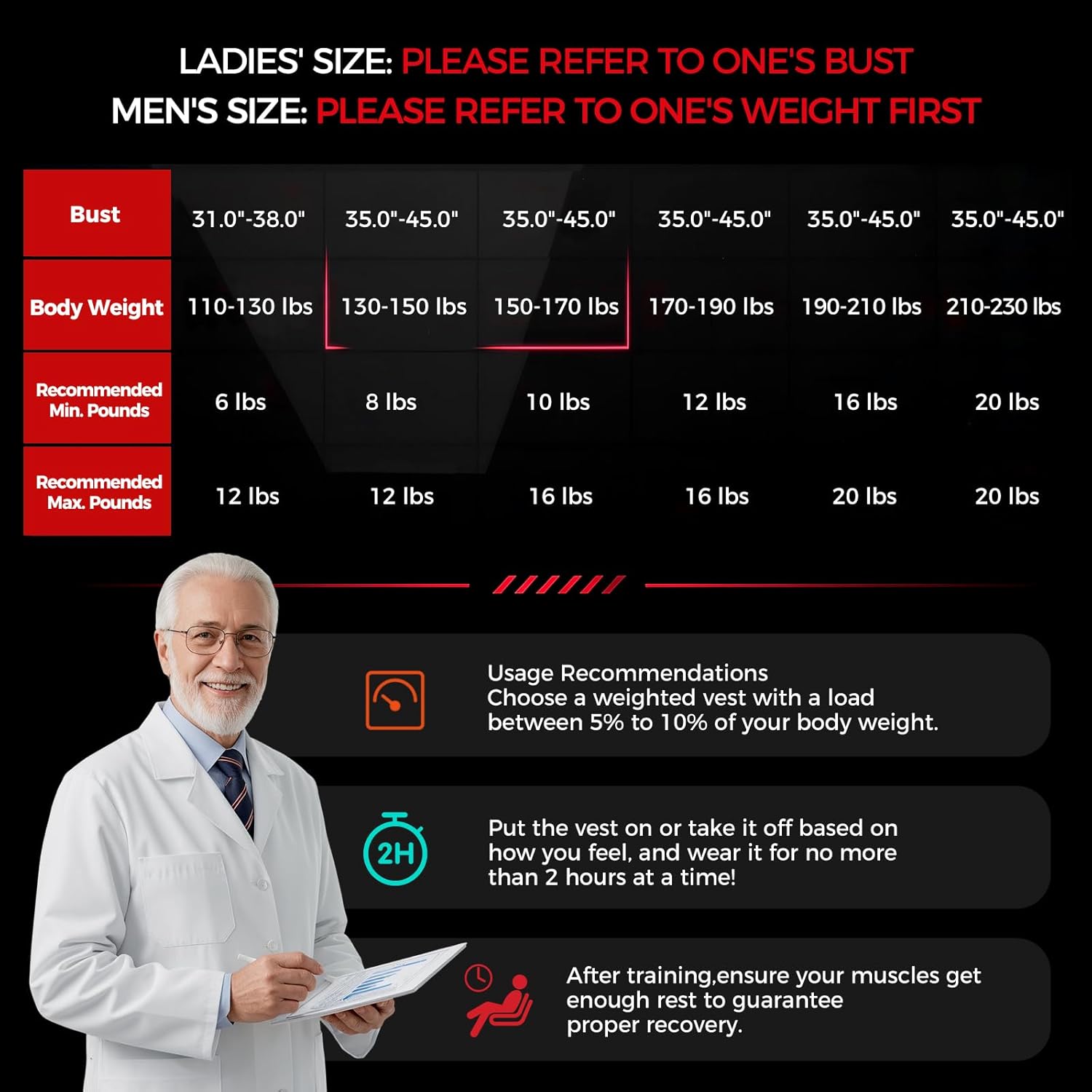 MIKOLO Weighted Vest, 8lb/12lb/16lb Weight Vest for Women & Men, Weight Vest with Reflective Stripe for Walking, Running, Strength Training & Workout(8lb)