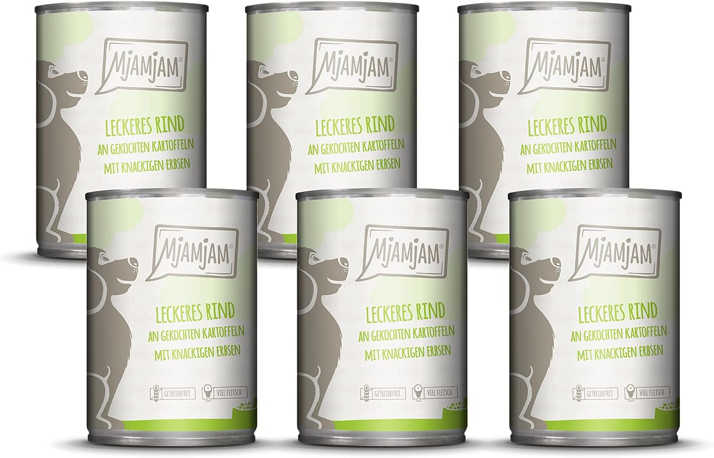 MjAMjAM - premium wet food for dogs - delicious beef on boiled potatoes with ...