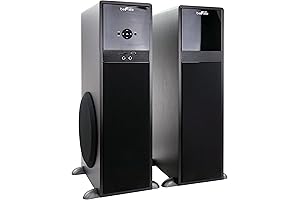beFree Sound 2.1 Channel Bluetooth Tower Speakers in Black