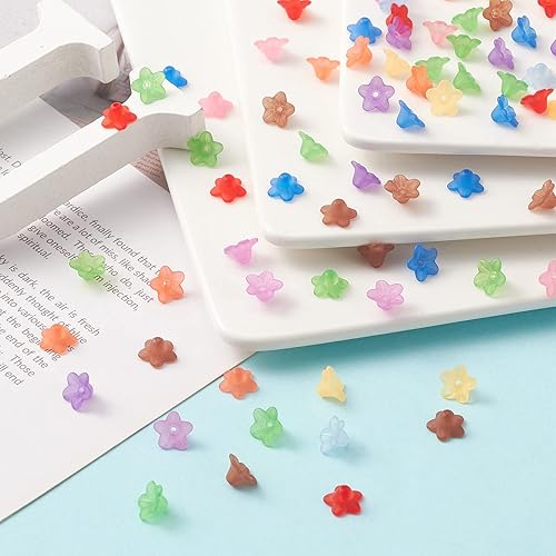 Miniatura 5 de DanLingJewelry 1400 cuentas de oso de acrílico transparente de colores aleatorios, cuentas de animales transparentes para pulseras, collares,