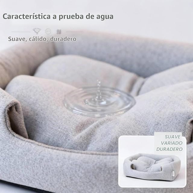Foto 4 de 6 de Nobleza Cama Cueva para Gatos y Perros Mediana, Cama Lavable a Máquina con Cojín Extraíble